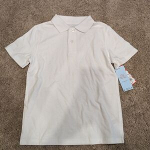 NWT White S/S Polo School Uniform Shirt Cat & Jack Size M 8